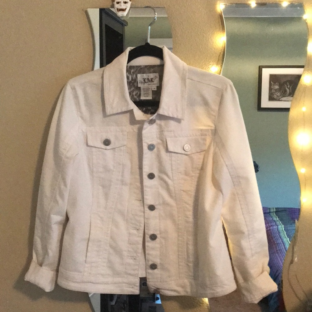 White jean jacket